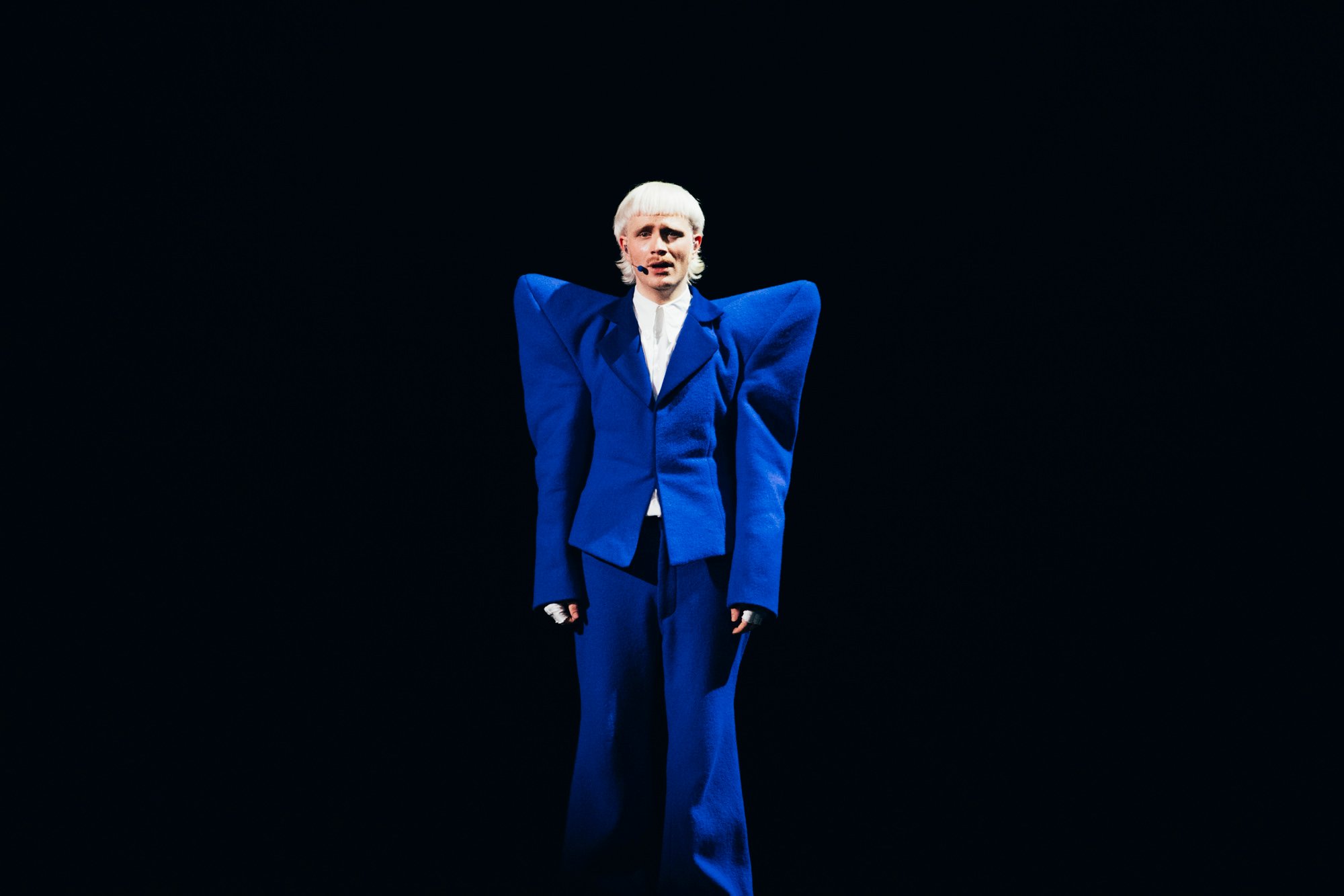 Joost Klein performing Europapa for Netherlands at the Second Semi-Final at Malmö Arena