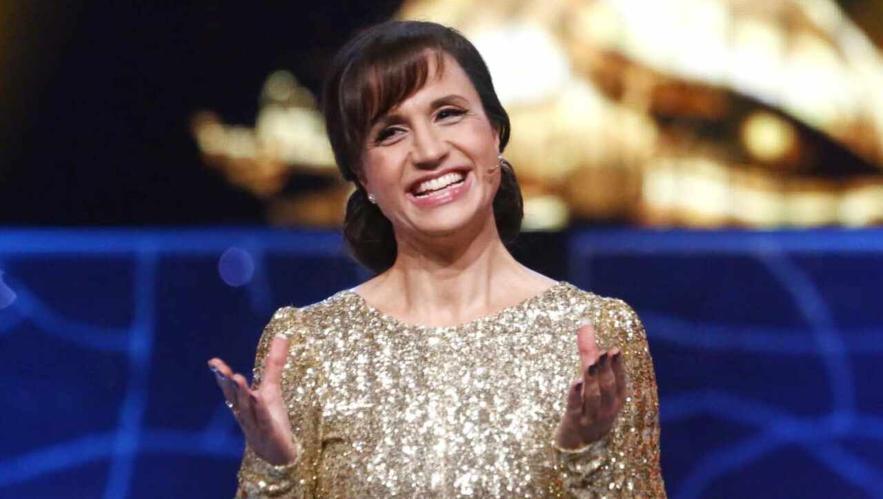 Petra Mede hosting Eurovision 2016, courtesy of Patrik C Österberg/All Over Pre
