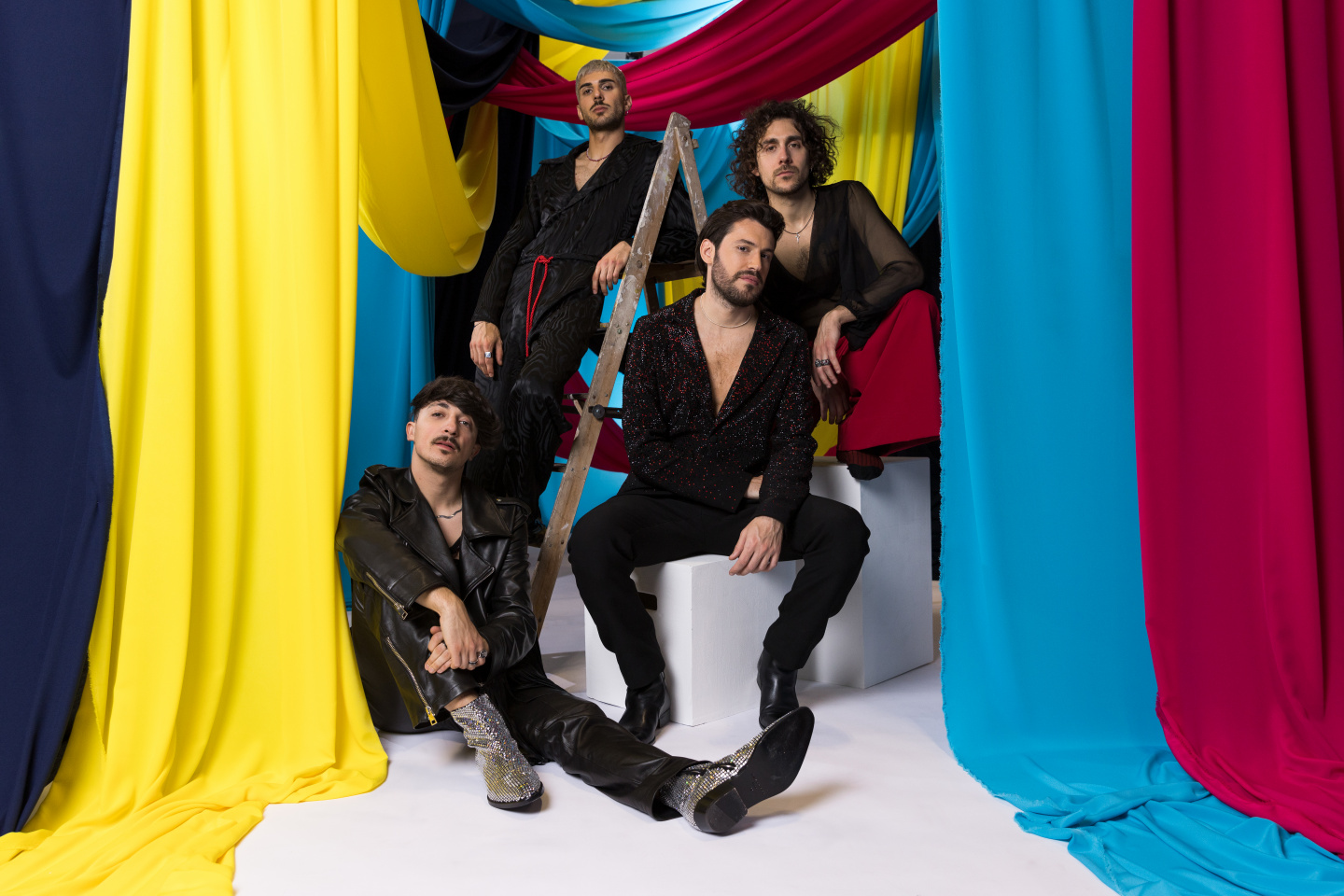 San Marino's 2023 Eurovision entry Piqued Jacks pose for a photo