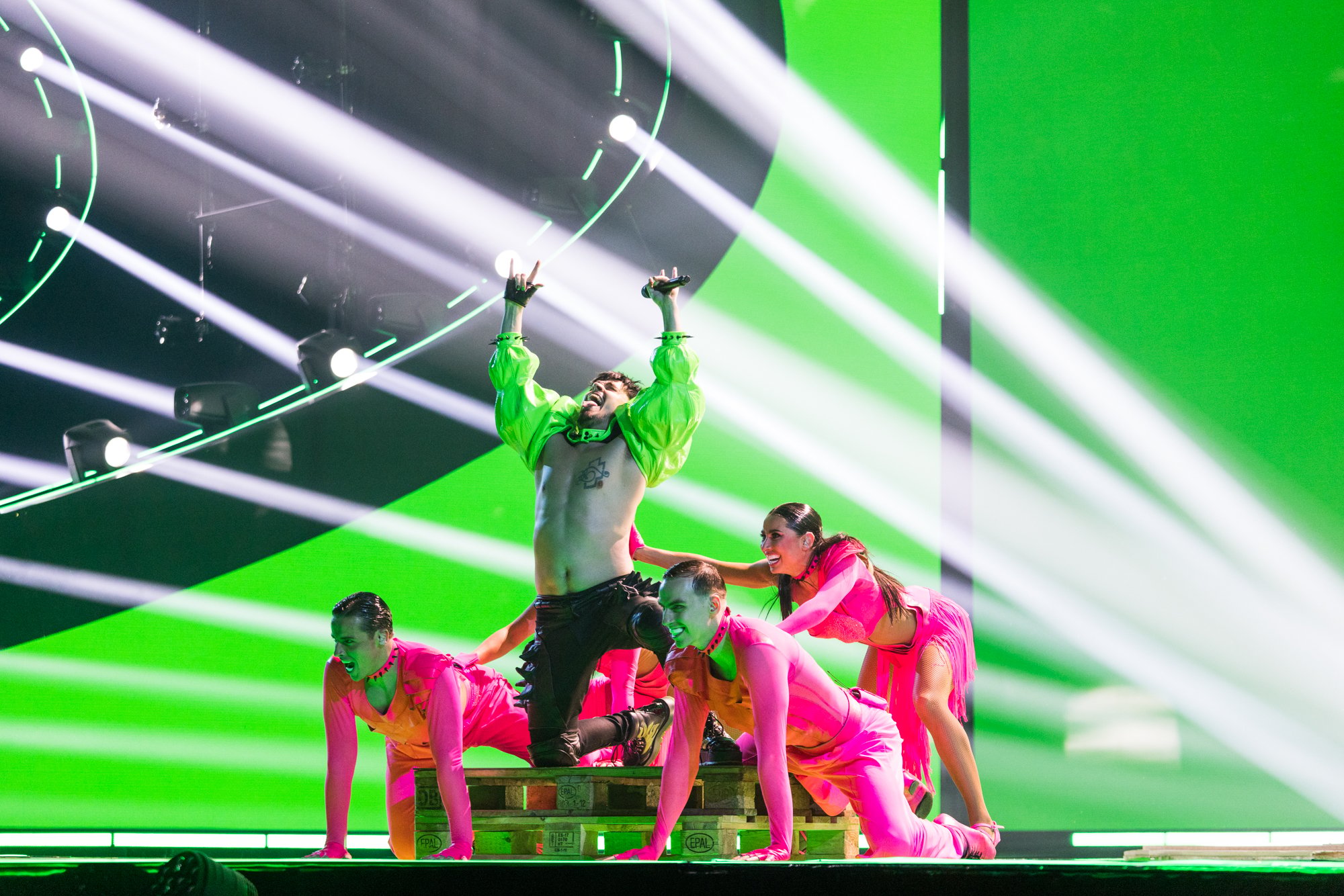 Käärijä performed 'Cha Cha Cha' for Finland at the Grand Final at Liverpool Arena
