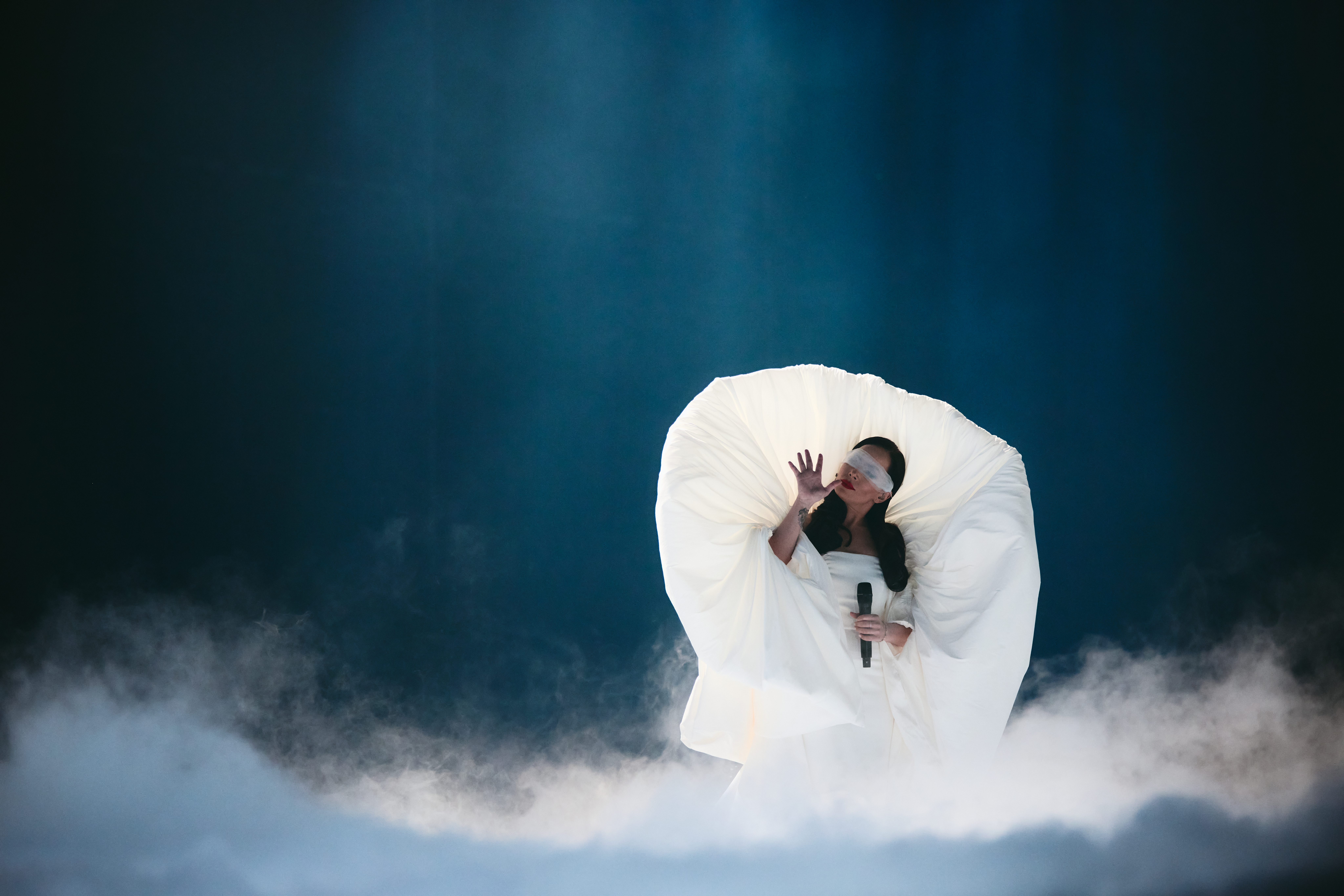 Nina Žižić from Montenegro performing at Eurovision 2025