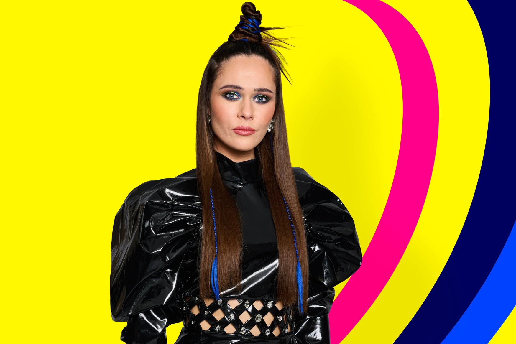 Julia Sanina - Vidbir Host Image Credit: BBC