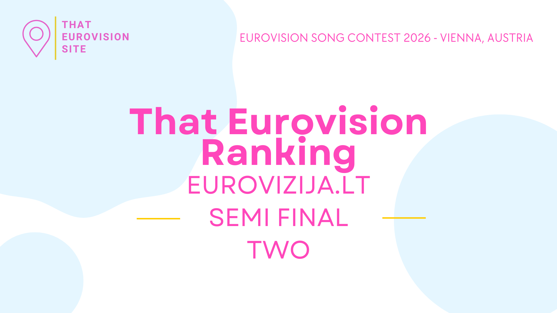 🇱🇹 TES Ranks: EurovizijaLT 2026 – Semi Final Two