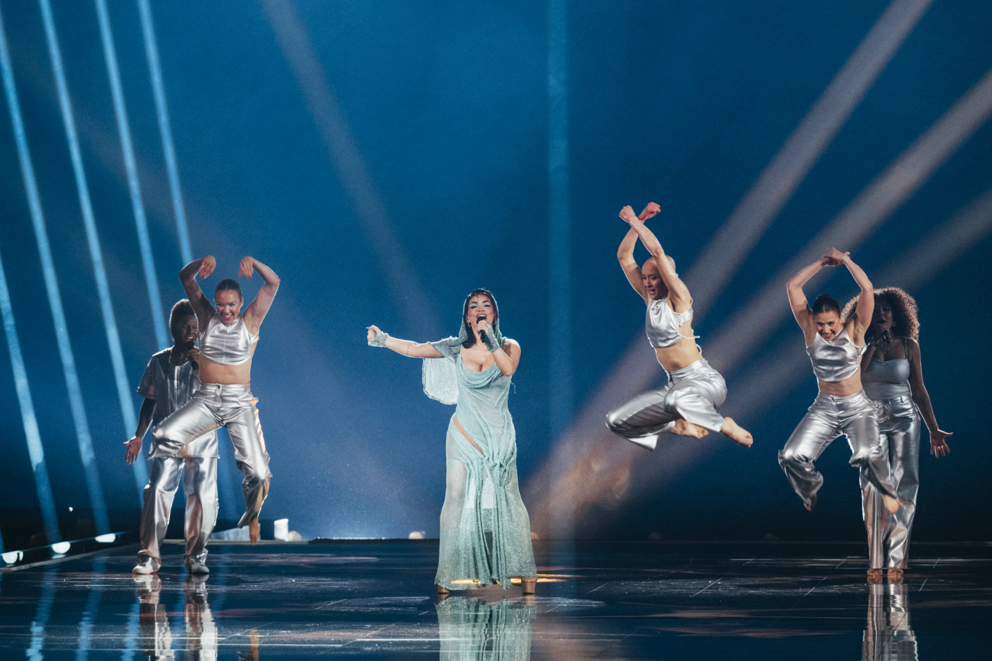 Besa participated in Festivali i Këngës 2024 Image credit: Sarah Louise Bennett / EBU