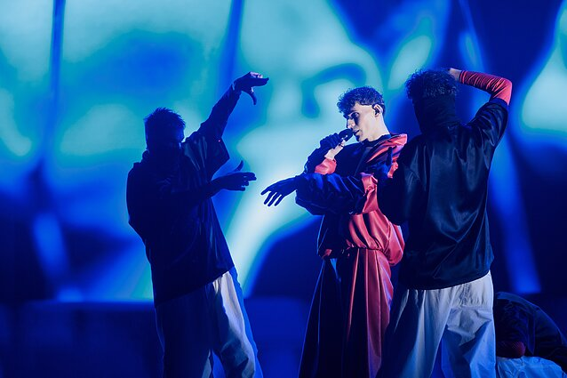 Silvester Belt won Eurovizija 2024 Image credit: LRT / E. Blažio