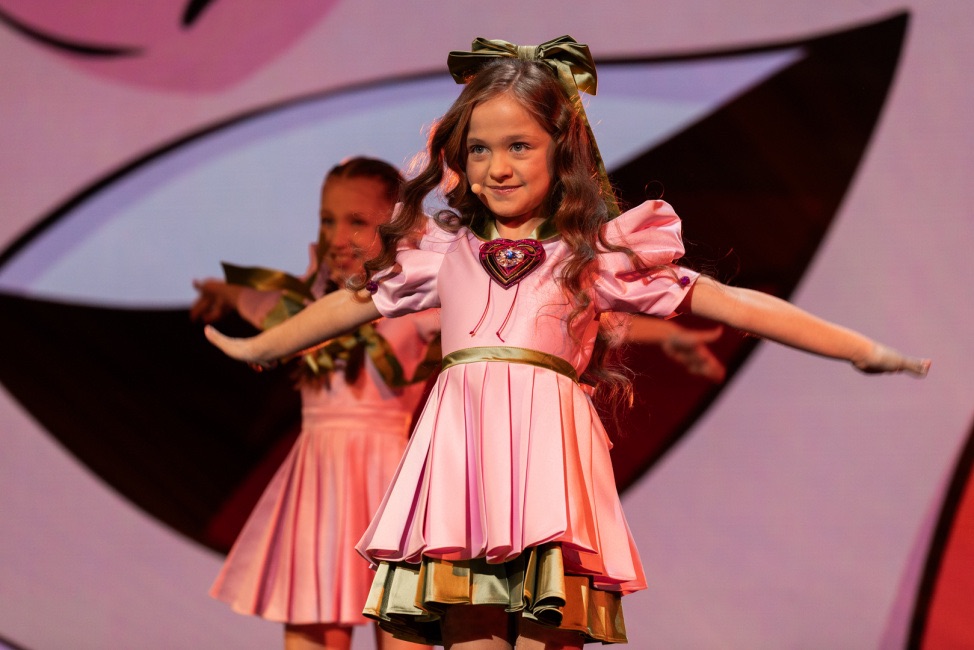 Anastasia Dymyd on the Junior Eurovision stage in Nice. Photo Credit: Corinne Cumming/EBU